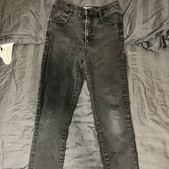 Black denim jeans